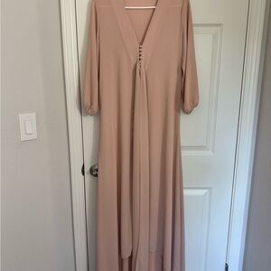 Women’s pink maxi v neck Dress